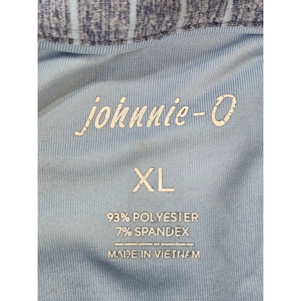 Johnnie-O Newton Polo Mens XL Lake Blue Stripe Scotland Run Golf Shirt - Picture 5 of 10